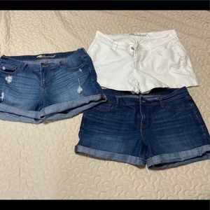 Lot of 3 old navy boyfriend shorts
